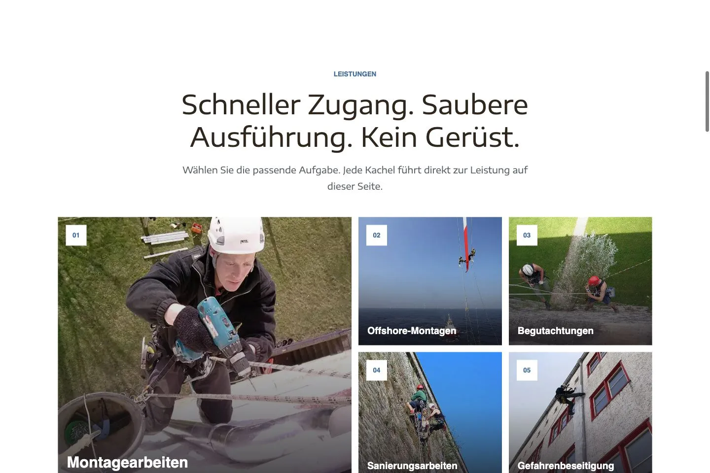 Desktop-Screenshot von Handwerk im Seil