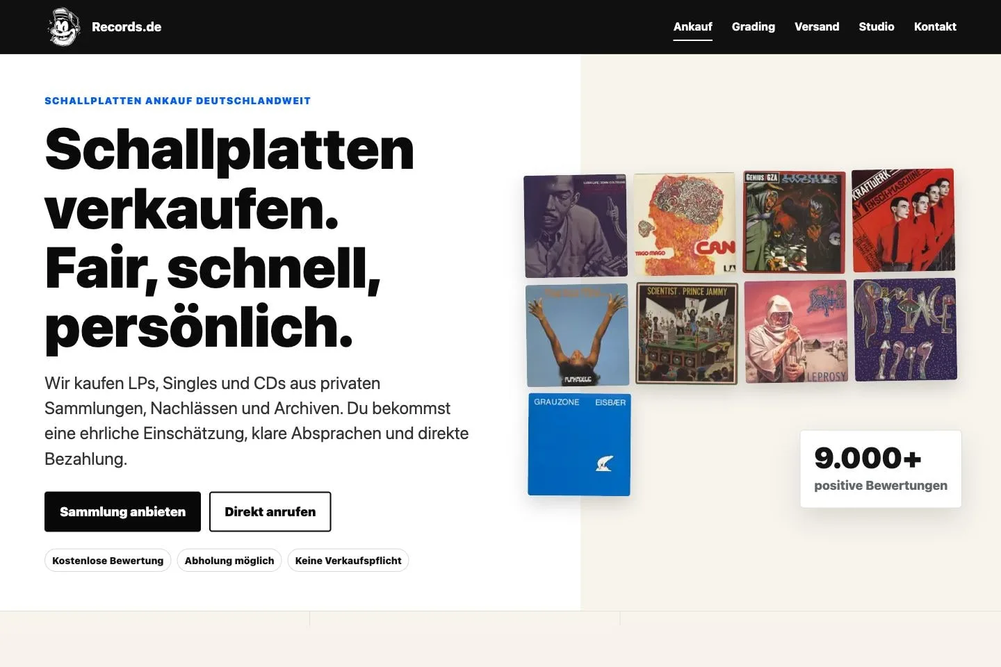 Desktop-Screenshot von Records.de